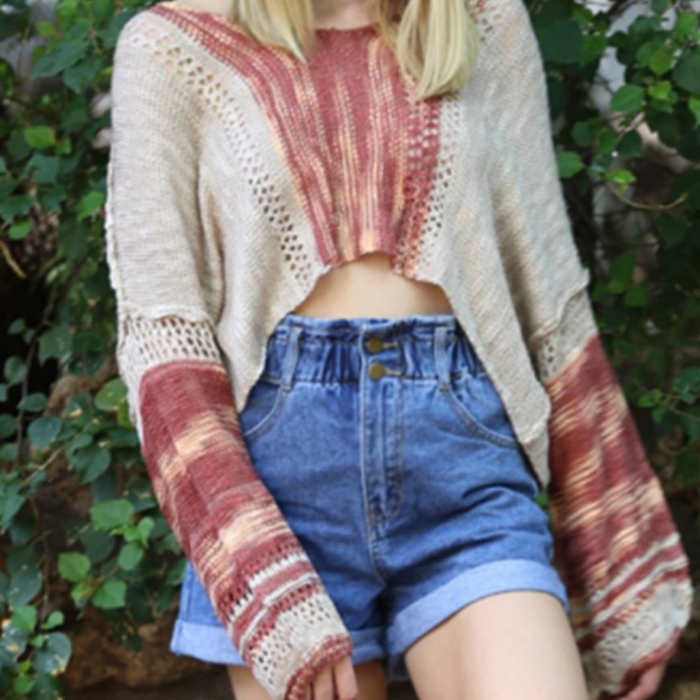 Lightweight Cropped OS Sweater SM, Med, Large